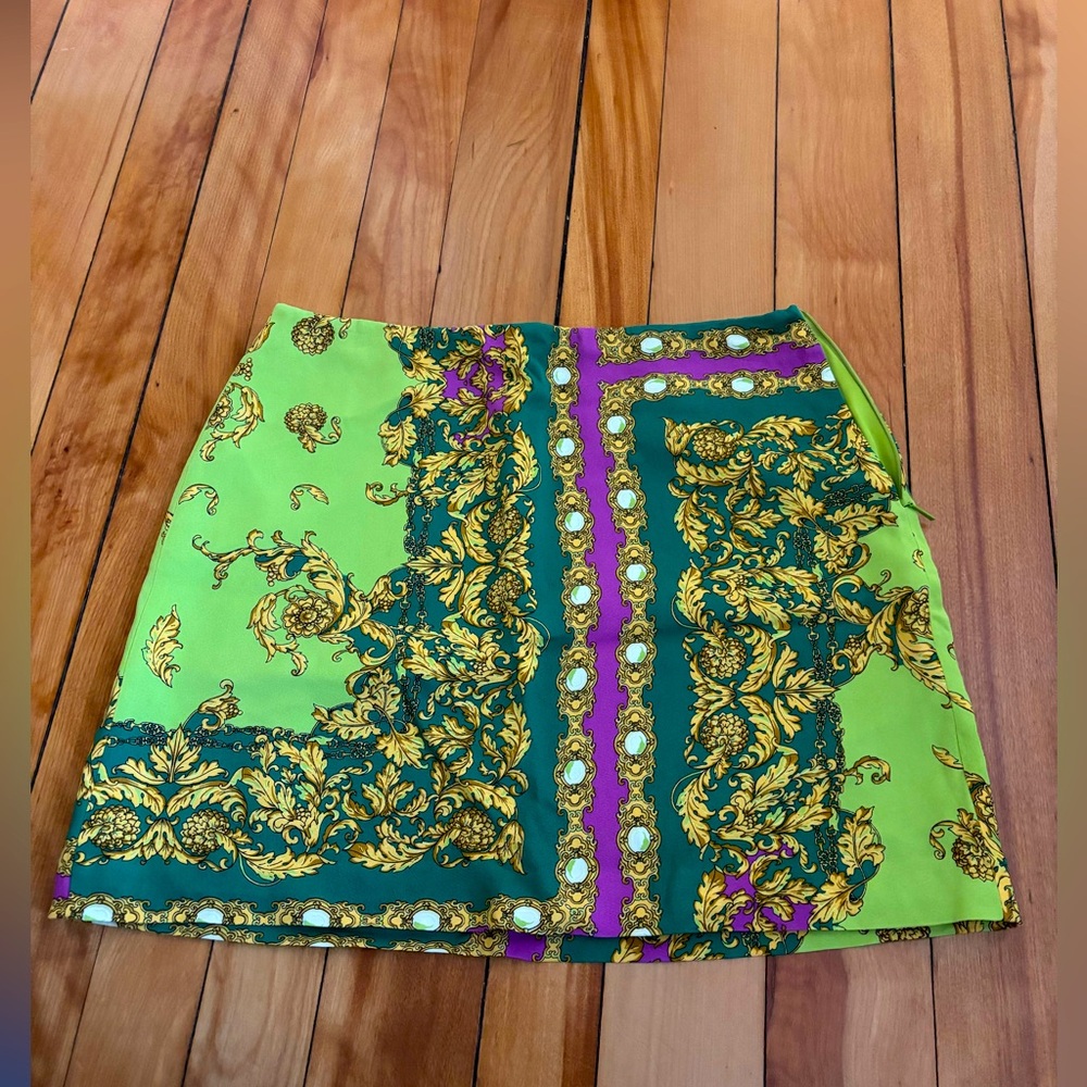 Versace printed short skirt